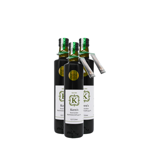 3er Set - 3x0.5Liter Flaschen - Steirisches Kürbiskernöl