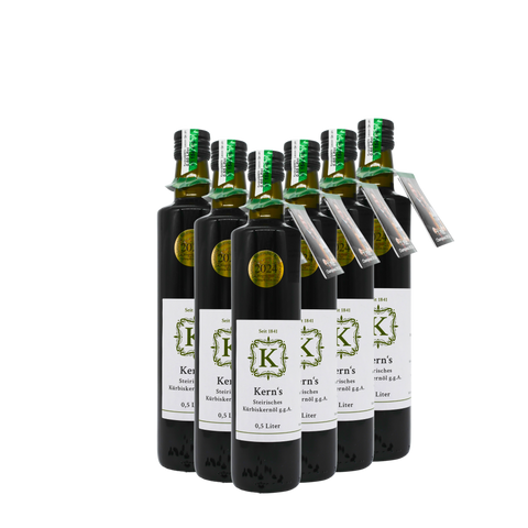 6er Set - 6x0.5Liter Flaschen - Steirisches Kürbiskernöl